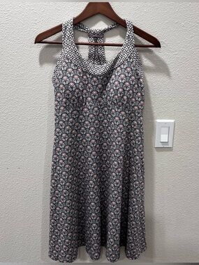 Prana Printed Top in White and Taupe